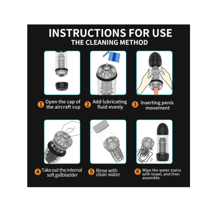 Censan İnleme Sesli ve Titreşimli Otomatik Modern Suni Vajina Mastürbatör – 7 Modlu Dönebilen, USB Şarjlı