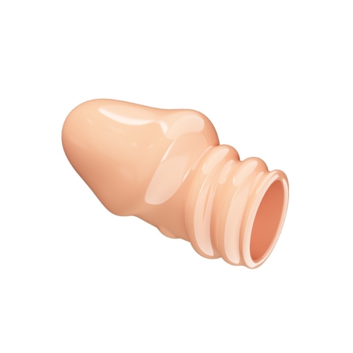 Censan Jeremy Geciktirici ve Sertleştirici TPR Penis Kılıfı Ten Rengi