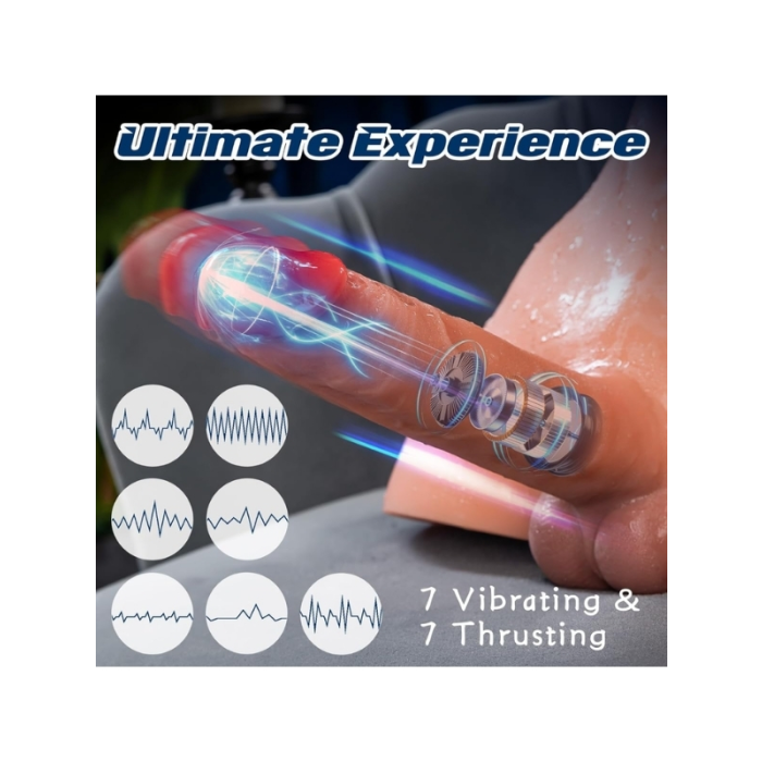 L-Join Gerçekçi Titreşimli, İleri Geri Penis Haraketli 9 Kg Trans Yarım Vücut Mastürbatör Dildo