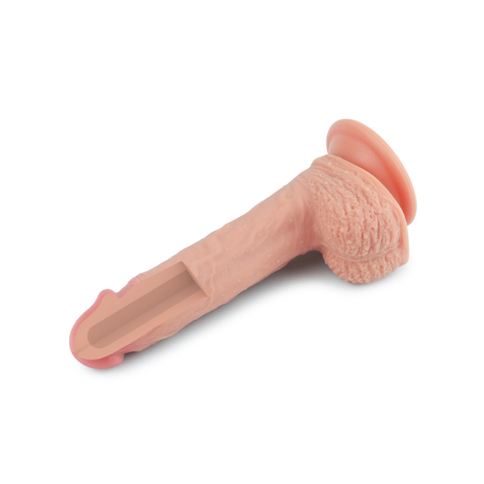 Censan 8.5 İnç Dual layered Platinum Silicone Cock Ten Dildo