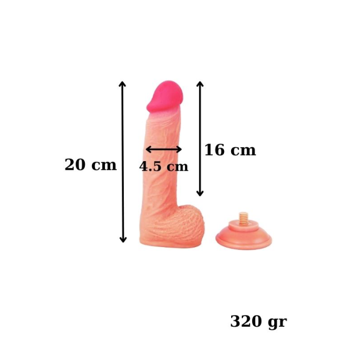 Censan Ultra Gerçekçi 20 Cm Kıkırdaklı Dildo