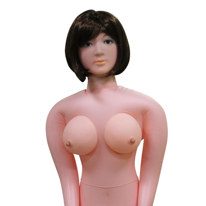 Şişme Kadın Kısa Saçlı Kumral