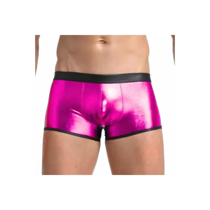 Fantezi Deri Görünümlü  Pembe Erkek Boxer  - Fantezi Tanga BC4608