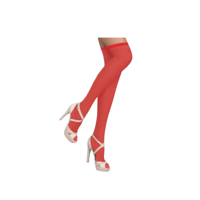 Fantezi Kırmızı Transparan Tül Jartiyer Takımı BC3264