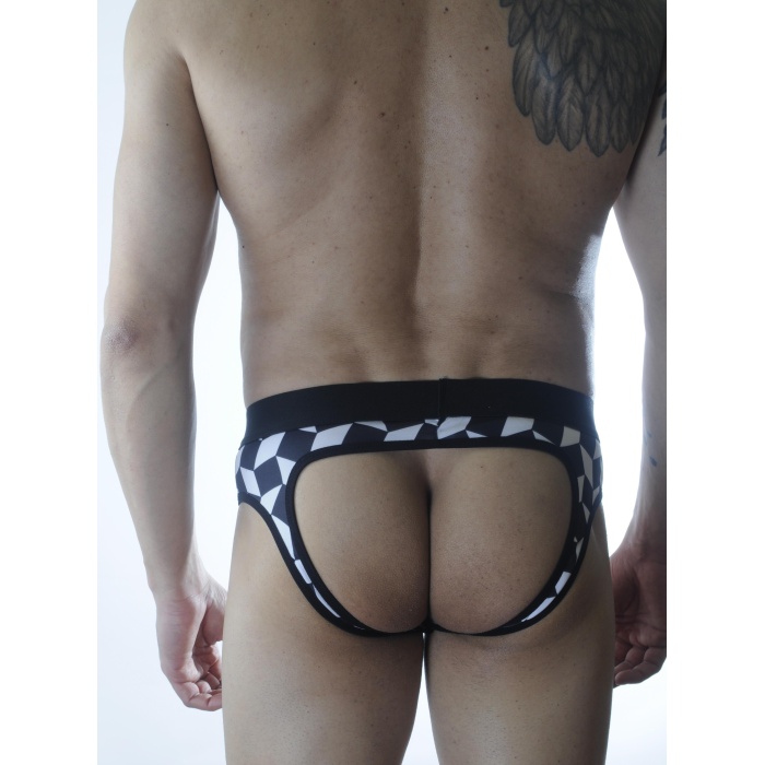 Erkek Fantezi Küp Desenli Jockstrap