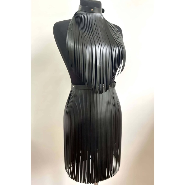 Püsküllü Uzun Etek ve Büstiyer Takım - APFT997