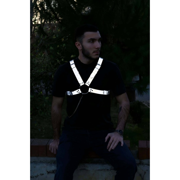 Karanlıkta Parlayan Reflektörlü Erkek Göğüs Kemer - APFTM95