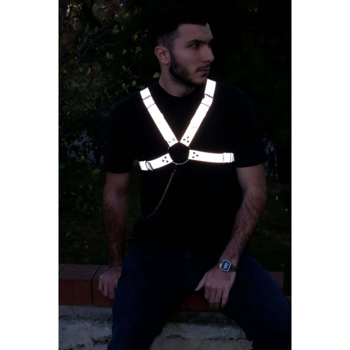 Karanlıkta Parlayan Reflektörlü Erkek Göğüs Kemer - APFTM95