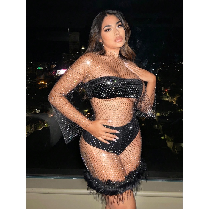 BÜYÜK BEDEN ELBİSE TÜYLÜ