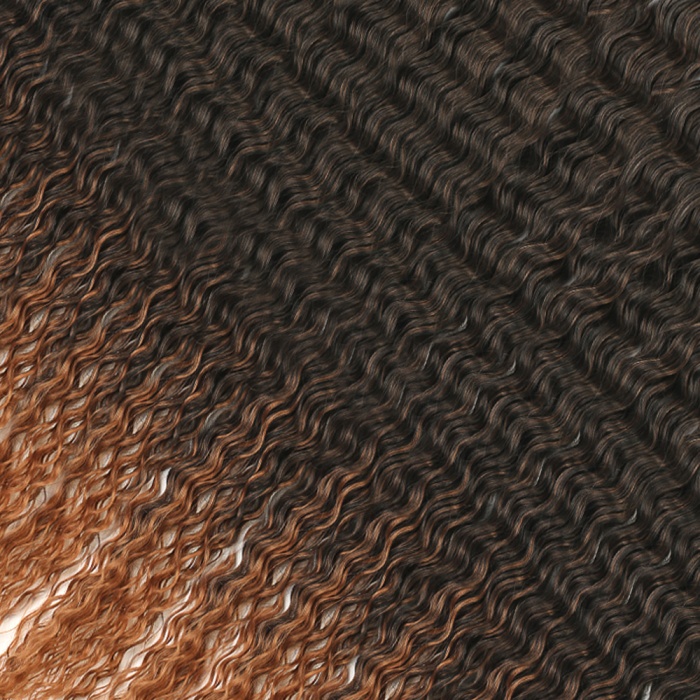 Brazilian Afro Dalgası Saç - Siyah / Bakır Ombreli