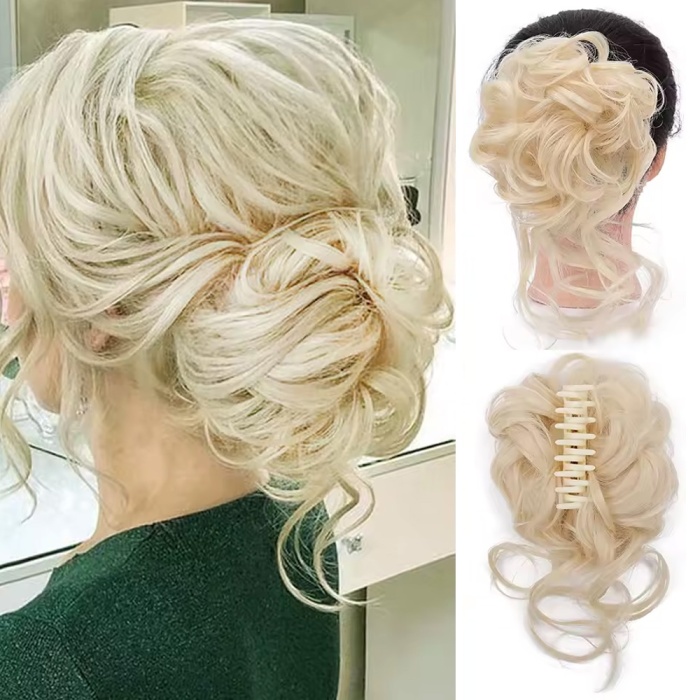 Nice Bulk Afro Su Dalgası Saç - Platin