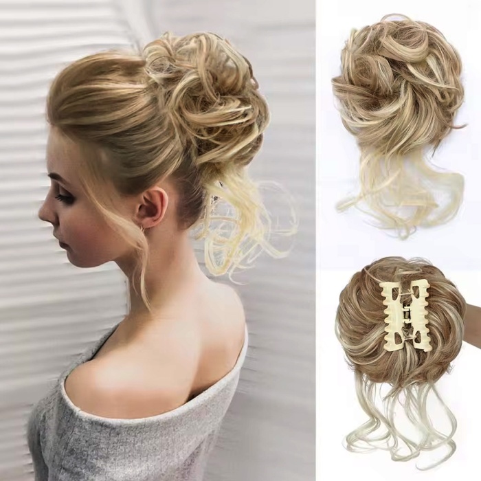 Tokalı Dalgalı At Kuyruğu - Karamel Platin Röfleli