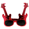 Kırmızı Renk Rockn Roll Gitar Şekilli Parti Gözlüğü 15x15 cm