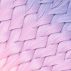Simli Lila / Pembe / Şeker Pembesi Ombreli Örgülük Saç 100 Gr.