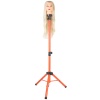 Kuaför Eğitim Mankeni İçin Metal Tripod / Turuncu + Taşıma Çantası