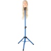 Kuaför Eğitim Mankeni İçin Metal Tripod / Mavi + Taşıma Çantası
