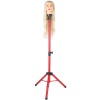 Kuaför Eğitim Mankeni İçin Metal Tripod / Kırmızı + Taşıma Çantası