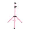 Kuaför Eğitim Mankeni İçin Metal Tripod / Pembe + Taşıma Çantası