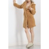 Astarlı Peluş Mont Camel