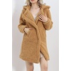 Astarlı Peluş Mont Camel