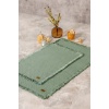 Bath Rug Set Yeşil 2li 75x125 60x90