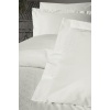 Nakışlı Çift Kişilik Saten Nevresim Takımı Luxe Ekru