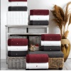 Lubow Love Fuşya Pudra Nakışlı 50x90 6lı Havlu Seti