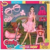 Pusetli Mama Sandalyeli Bebek Seti  Doll Little Baby