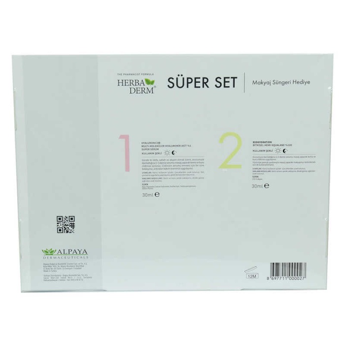 Süper Set Superserum Hyaluronic 3D 30 ML+Biohydration 30 ML + Hediye Makyaj Süngeri