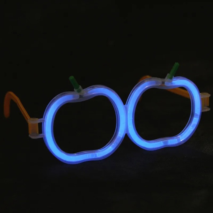 Glow  Elma Gözlük - Glow Partisi Gözlüğü - Glow Stick Gözlük 12 Adet