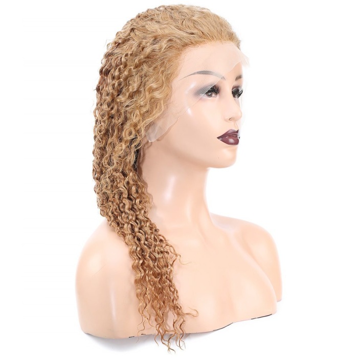 Afro Dalga Front Lace Gerçek Tül Peruk / Balköpüğü / 60/65cm