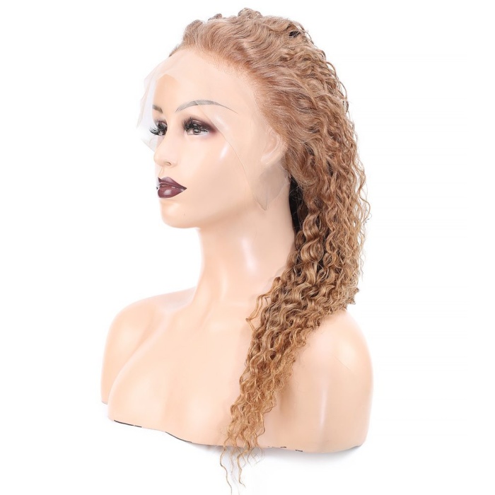 Afro Dalga Front Lace Gerçek Tül Peruk / Kumral / 60/65cm