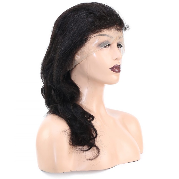 Front Lace Gerçek Tül Peruk Dalgalı  / Doğal / 55/60cm