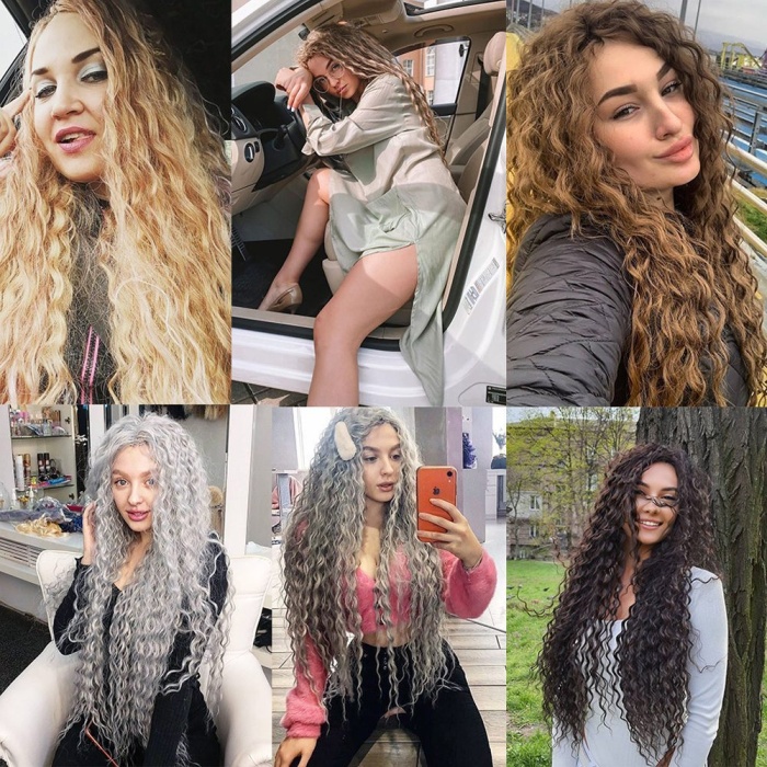 Brazilian Afro Dalgası Saç / Siyah