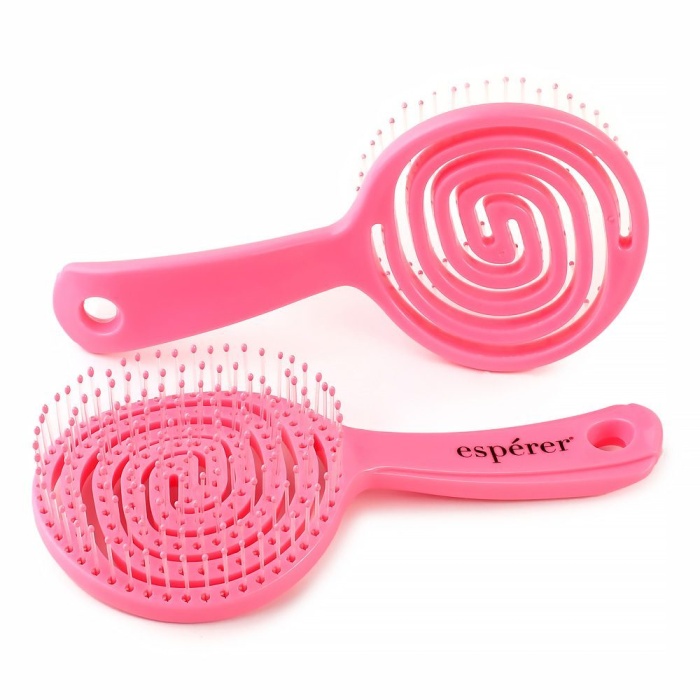 Topuzlu Özel Saç Açma Fırçası / Pembe / JT9211
