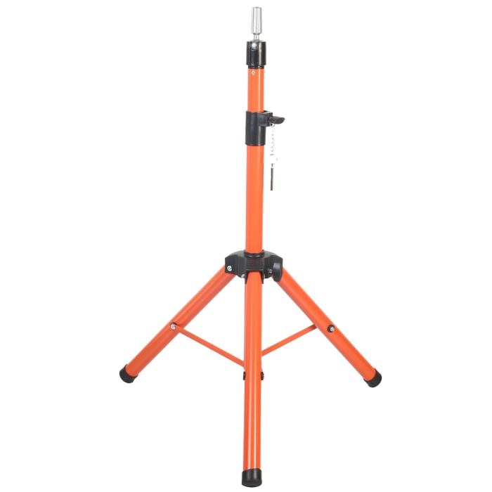 Kuaför Eğitim Mankeni İçin Metal Tripod / Turuncu + Taşıma Çantası