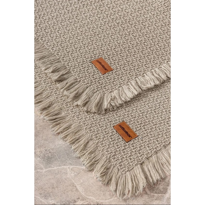 Bath Rug Set Bej 2li 75x125 60x90