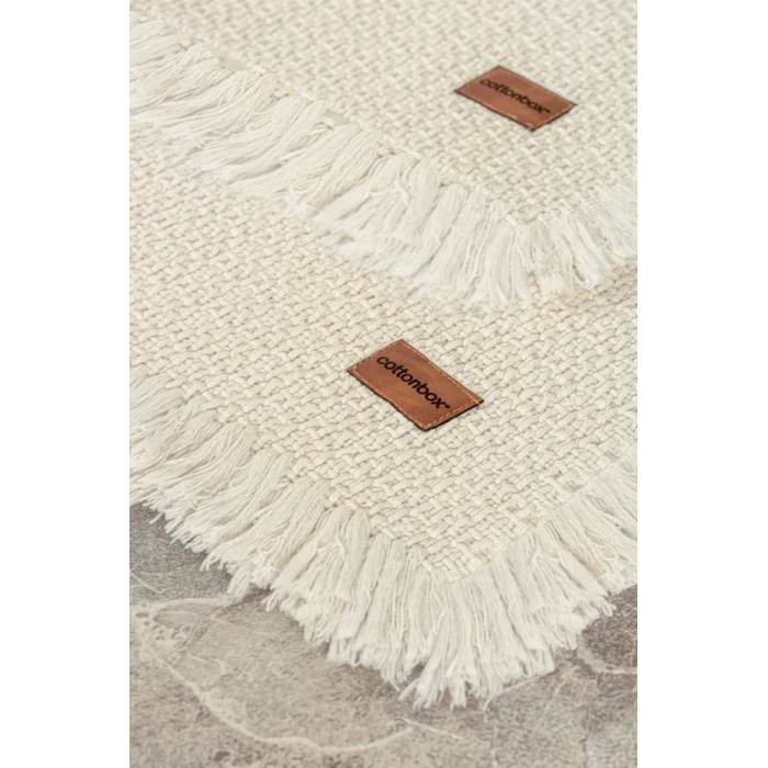 Bath Rug Set Krem 2li 75x125 60x90