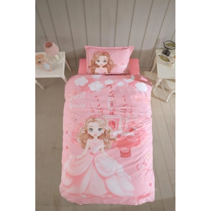 Ranforce Nevresim Takımı Tek Kişilik Sweet Princess V1 Pudra