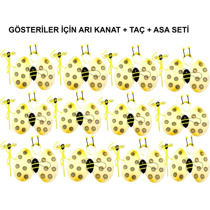 Okul Gösterileri için 12&#39;li Arı Kanadı Seti - Etkinlik Kanatları