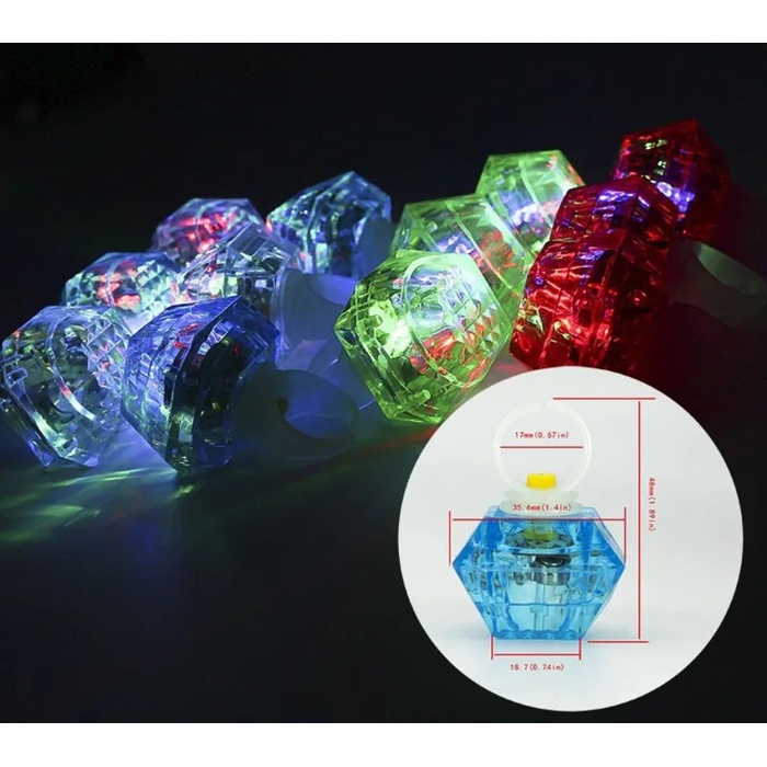 Kristal LED Parti Yüzük Seti (6&#39;lı)