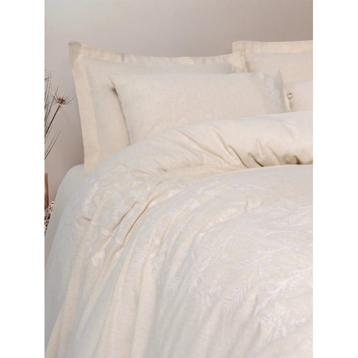 Cotton Keten Çift Kişilik Nevresim Takımı Kivora