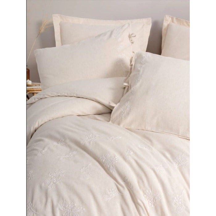 Cotton Keten Çift Kişilik Nevresim Takımı Esmira