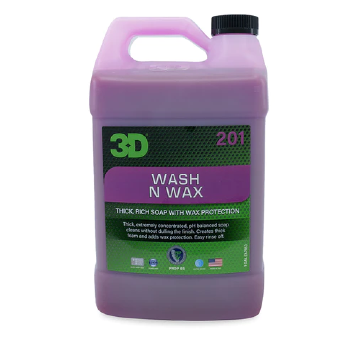 3D Wash N Wax Cilalı Oto Yıkama Şampuanı 1/128 Konsantre 3.79LT