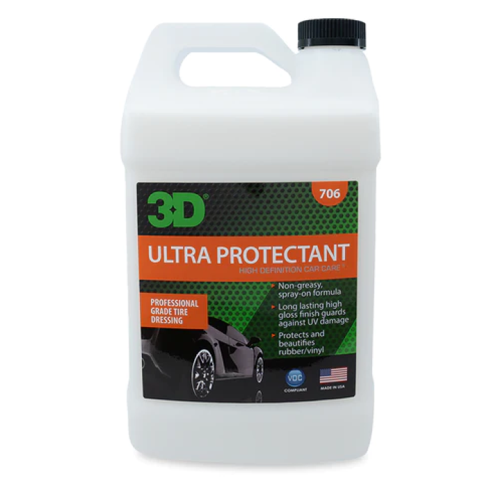 3D Ultra Protectant Lastik ve Vinil Parlatıcı 1/2-1/4 Konsantre 3.79LT