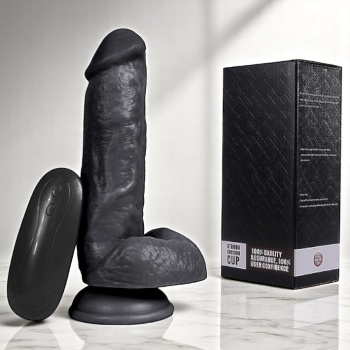 Adure 18cm 10 Titreşimli Realistik Zenci Vibratör Gerçekçi Penis