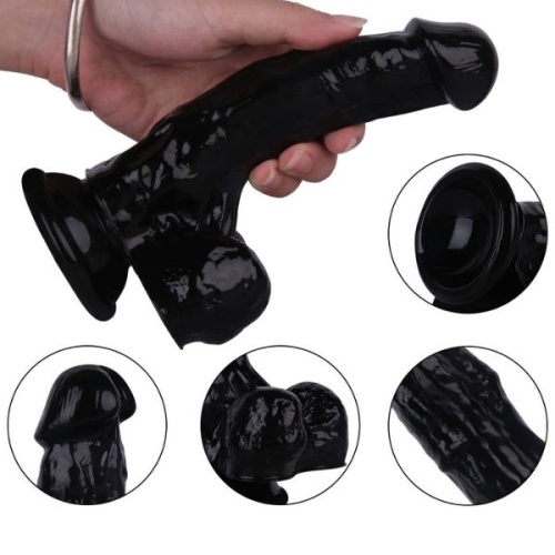 18cm Siyah Dildo No:5