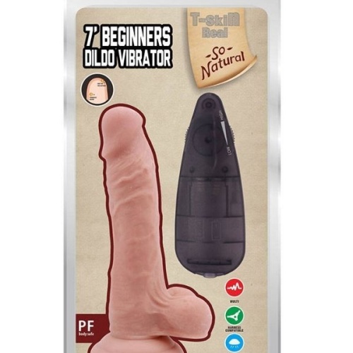 7’ Beginners Dildo Vibrator Flesh