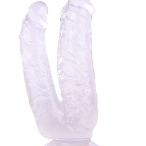 19cm Beyaz Çiftli Dildo No:76