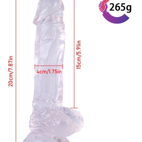 20cm Beyaz Dildo No:160